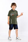 Mornio Erkek Çocuk Polo Yaka  Lacost Kumaş Tişört ve Kot Şort  İkili Yazlık Takım MRN5111314VF