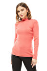 Go Veform Kadın Balıkçı Yaka Uzun Kollu Bluz Pembe ZN5044