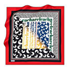 Cacharel Krem Tivil İpek Eşarp 37080 Kırmızı Siyah Karışık Desen