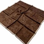 Aker Kahve Bulut Desen Saten İpek Eşarp 7208701-338