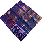 Cacharel Mor Karma Desen Tivil İpek Eşarp 35658