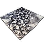 Aker Siyah Gri Karma Desen Tivil İpek Eşarp 8546713-911