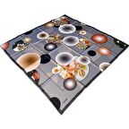 Aker Füme Karma Desen Tivil İpek Eşarp 8806713-914