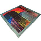 Aker Yeşil Karma Desen Tivil İpek Eşarp 8810713-951