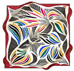 Aker Sura İpek Eşarp 8558701-316 47716 Bordo Karışık Desen