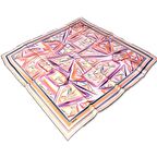 Aker Gül Kurusu Geometrik Desen Sura İpek Eşarp 8794701-341