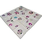 Cacharel Beyaz Gri Karma Desen Tivil İpek Eşarp 88550313-971