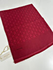 Elegans Monogram Şal-75 X 190-090700-941 Bordo
