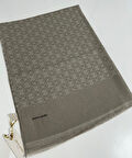 Elegans Monogram Şal-75 X 190-090700-982 Vizon