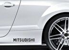 Mitsubishi Yapıştırma Marşpiyel Yazısı Sticker 2 Adet