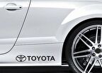 Toyota Yapıştırma Marşpiyel Yazısı Sticker 2 Adet