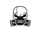Audi Piston Kuru Kafa Araba Sticker Yapıştırma