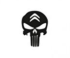 Citroen Kuru Kafa Punisher Araba Sticker Yapıştırma