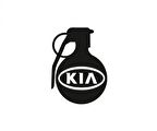 Kia Araba Komik El Bombası Sticker Yapıştırma