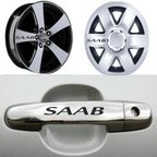 SAAB Kapı Kolu Jant Sticker Yapıştırma 8 Ad