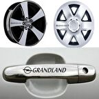 Opel Grandland Kapı Kolu Jant Sticker Yapıştırma 8 Ad