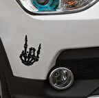 Kafatası Parmak Havalı Sticker Oto Yapıştırma