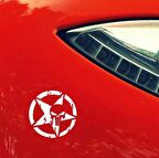 13 cm Punisher Kafatası Araba Sticker Oto Yapıştıştırma