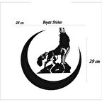 Ay ve Kurt Sticker Oto yapıştırma