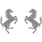 Şaha Kalkmış At Sticker YApıştırması 16CM