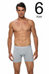 6'lı Paket Likralı Erkek Boxer