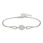 925 Ayar Gümüş Rodyum Oval Baget Bileklik T6575 (599599)