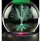 Ağaç Plastik Altlıklı Cam Küre