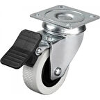 334 - 50x20 Mm Çift Bilyalı Tablalı Frenli Teker 4 Adet