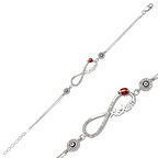 925 Ayar Gümüş Nazarlı Sonsuzluk Aşkım Bileklik BR0460129 (599599)