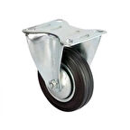 Servis Tekeri - Tablalı Siyah Sabit - Çap 100 Mm