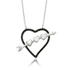 925 Ayar Gümüş Oklu Kalp Kadın Gümüş Kolye PT2610296 (599599)