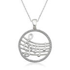 925 Ayar Gümüş Müzik Temalı Kadın Gümüş Kolye T4301 (599599)