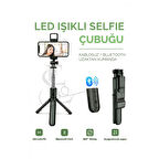 Led Işıklı Selfie Çubuğu Bluetooth Kumandalı Kablosuz Tripot Selfie Monopod Selfie Stick
