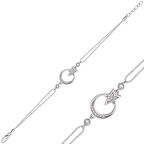 925 Ayar Gümüş Ay Yıldız Bileklik BR0460296 (599599)