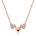 925 Ayar Gümüş Üç Kalp Kadın Gümüş Kolye T4668 (599599)