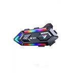 Y20 Motor Kurye Kask Kulaklık Rgb Modlu Bluetooth Motosiklet Kulaklık 5.3 Bluetooth Interkom