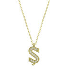 925 Ayar Gümüş Ş Harfi Kadın Gümüş Kolye T6627 (599599)
