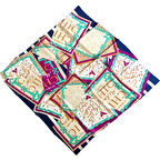 Pierre Cardin Sura İpek Eşarp 37121 Lacivert Karışık Desen