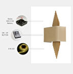 YENİ ASLI PİLLİ ESKİTME DİKDÖRTGEN AÇIK HASIR ABAJURLU APLİK