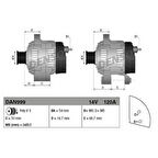 Fiat Alternator 14v 120a Fiat 500 Grande Punto Doblo III Alfa Mito 1,4 Start Stop - Denso Dan999
