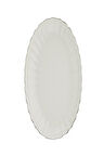 Kütahya Porselen Bone Luz Platin File Kayık Tabak 24x17cm Tekli BNLZF24KY220