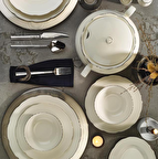 Bone Olympos 71 Parça 12 Kişilik Klasik Yuvarlak Porselen Yemek Takımı