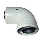 ECO KOMBİ BACA DİRSEĞİ PLASTİK 90 DERECE YOĞUŞMALI DEĞİLDİR