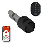 DESi Utopic R Siyah Akıllı Kilit Telefondan Kontrol & Parmak İzi Set - Her Kapıya Deliksiz Montaj Imkanı