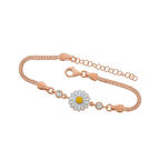 Gümüş Pazarım Papatya Motifli Gümüş Bileklik