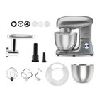 Karaca Multichef Kıyma Çekme /Sucuk-Sosis/İçli Köfte Aparatlı Hamur Yoğurma Makinesi Antrasit 1900W 5,5L
