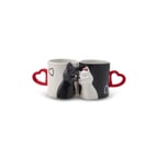 Karaca Love Cat Kalpli 2'li Kupa 310 ml
