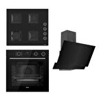 Ferre STEAMART SS Serisi Siyah Set (SS205 + XE64CS +D063 ) - Kare Emaye Izgara