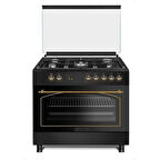 GL GENERAL DESIRE 90 CM KUZİNE RUSTİK SİYAH FIRIN PİLİÇ Ç