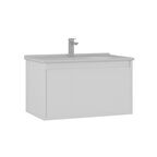 Orka Likya 80 Cm Banyo Alt Dolabı Lavabo Dahil Mat Beyaz